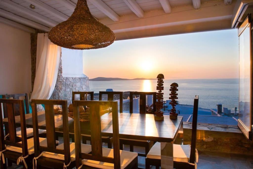 Mykonos Sea View Luxury Villa By Calypso Sunset Villas Mykonos Town Eksteriør billede