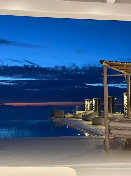 Mykonos Sea View Luxury Villa By Calypso Sunset Villas Mykonos Town Eksteriør billede