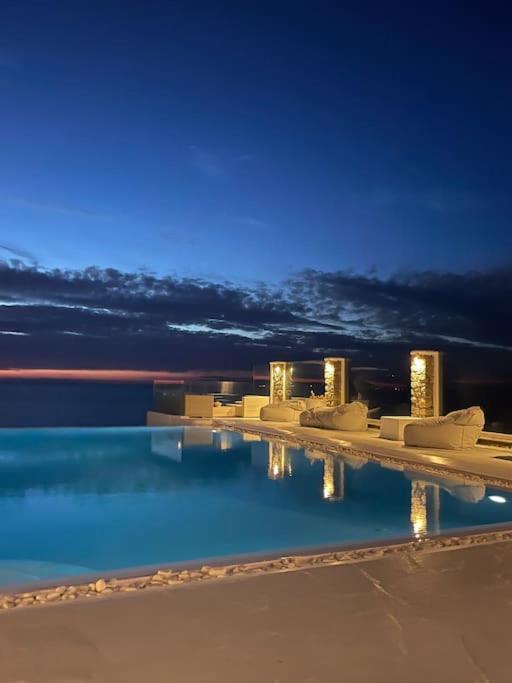 Mykonos Sea View Luxury Villa By Calypso Sunset Villas Mykonos Town Eksteriør billede