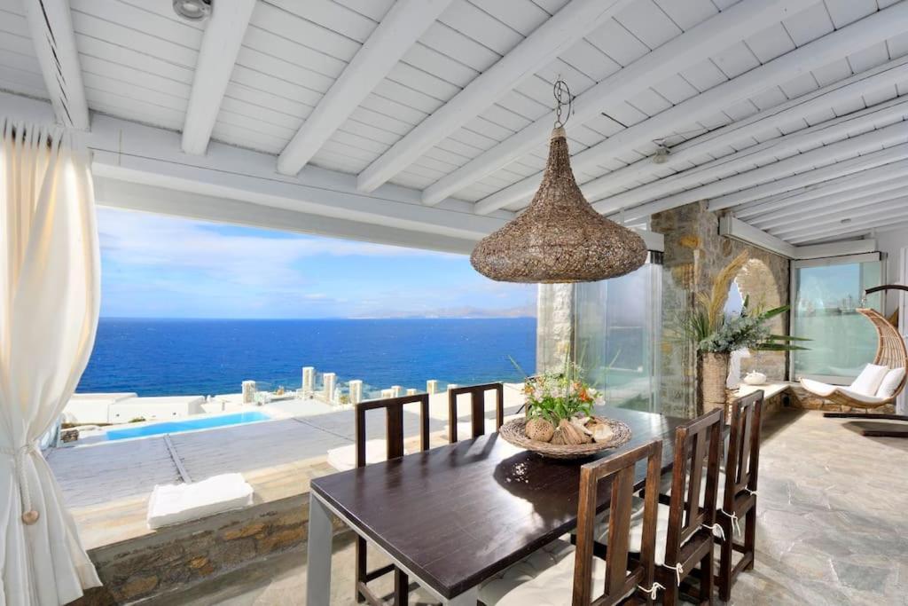 Mykonos Sea View Luxury Villa By Calypso Sunset Villas Mykonos Town Eksteriør billede
