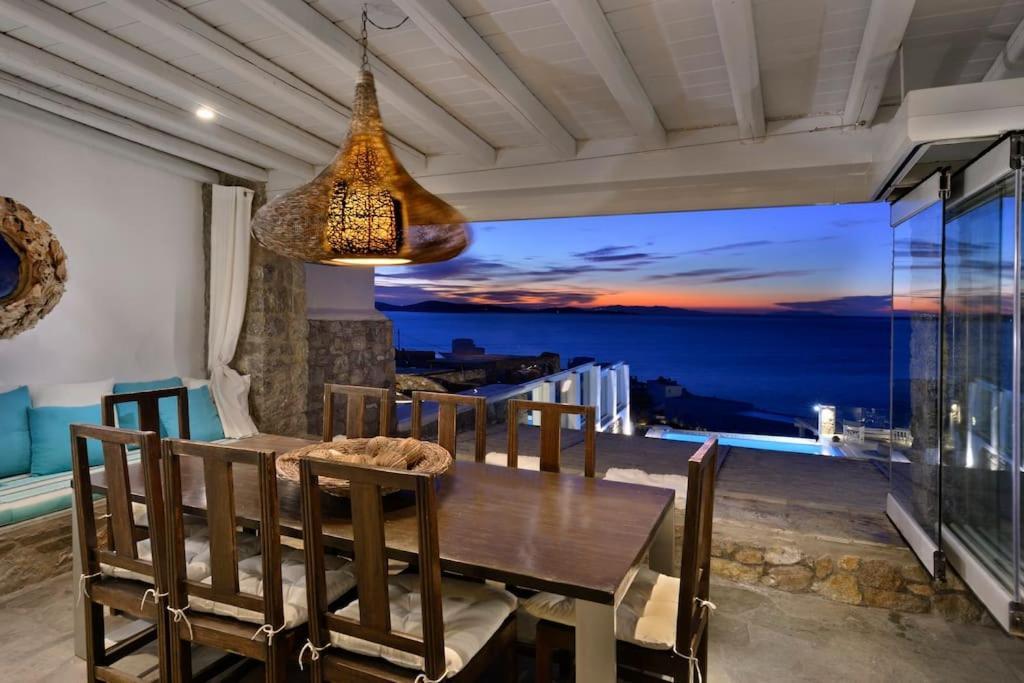 Mykonos Sea View Luxury Villa By Calypso Sunset Villas Mykonos Town Eksteriør billede